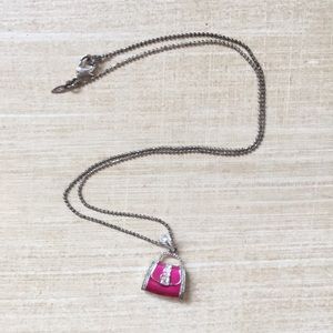 Pink purse necklace